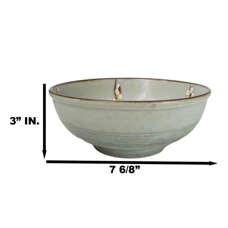 Set Of 4 Japanese Soushun Sakura Cherry Blossoms Porcelain Salad
