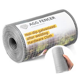 8inch x 25ft Hardware Cloth 1/4 inch Chicken Wire Fencing 23Ga, Hot Dipped Galvanized After Welding Garden Plant Supports Welded Metal Chicken Wire Fence, Poultry Animal Netting Cage Screen