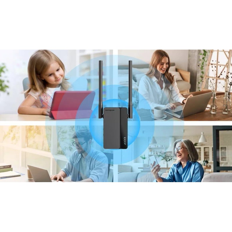 Rockspace AX1800 WiFi 6 Range Extender- Signal Booster up to