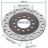 PCC 160MM REAR DISC BRAKE ROTOR FOR MOPED ATV QUAD