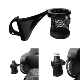 TCT-MOTORPARTS Drink Cup Holder Passenger Fits for Harley Touring Tri Glide Ultra Classic 15-23