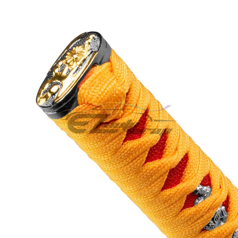 EZAUTO WRAP 20cm Orange Red Shift Knob Samurai Sword Alloy