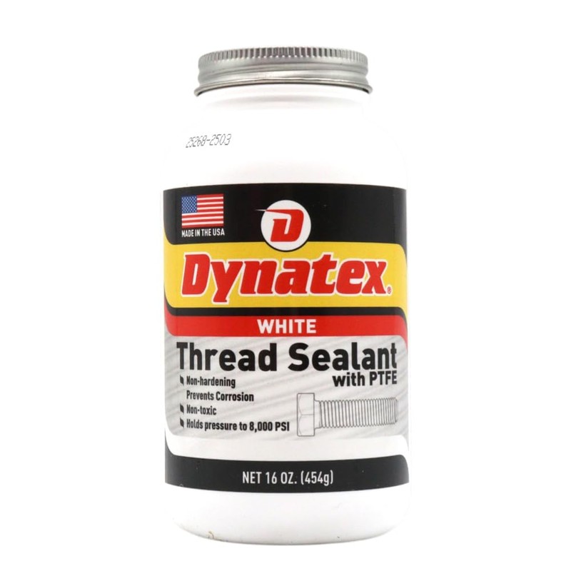 Dynatex 49495 All Purpose Thread Sealant with PTFE, -65 to