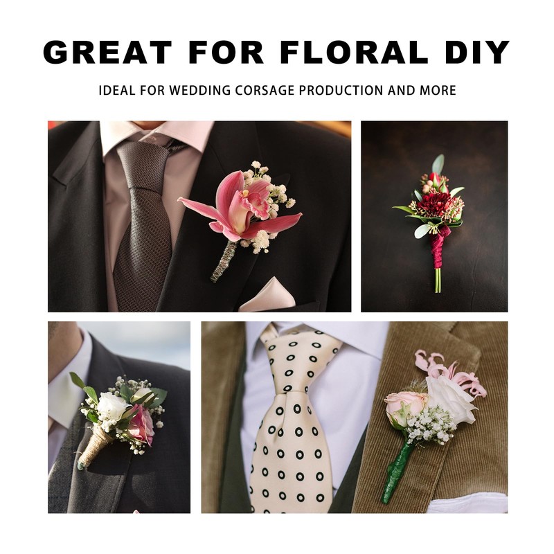 YAFIYGI 20Pcs Boutonniere Pins for Men Green Safety T-Shaped Pin