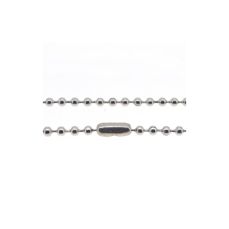 Ball Chain, Stainless Steel, 0.06 inch (1.5 mm), 23.6