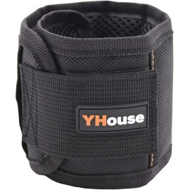 YHouse ( 2 PACK ) MAGNETIC WRISTBAND FOR NAILS , SCREWS, BOLTS  / DOUBLE OUTSIDE POCKET