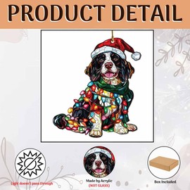 English Springer Spaniel Dog Christmas Ornaments for Tree - English Springer Spaniel Decor - Gifts for English Springer Spaniel Lovers, English Springer Spaniel Gifts for Women Men - Acrylic Ornament