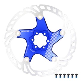 DJC Bike Brake Disc Rotor MTB Floating Brake Disc 140mm 160mm 180mm 203mm with 6 bolts Road Bike MTB BMX Steel Aluminum Brake Disc (3# blue, 203mm)