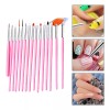 Other 15 Bolígrafos Para Diseño De Uñas, Herramienta Rosa Claro
