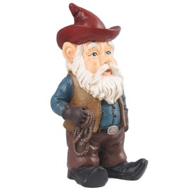 Hi-Line Gift Gnome Cowboy, Blue and Brown