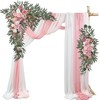 OnlyBloom Artificial Wedding Arch Flowers with Drape Kit (Pack of