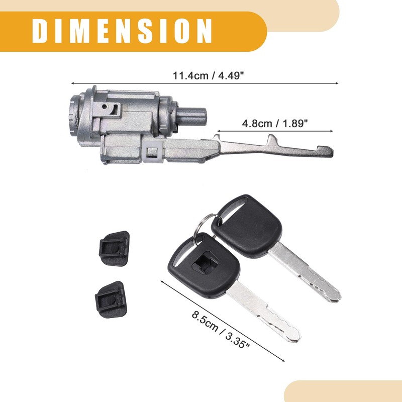 Partuto Ignition Lock Cylinder - for Honda Civic 03-13 Metal