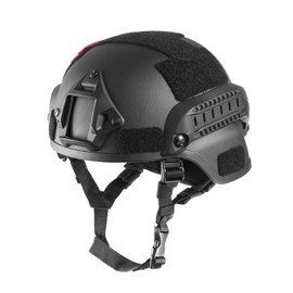 OneTigris Mich 2000 Action Version Tactical Helmet ABS Helmet with NVG Bracket and Side Rails (Black)