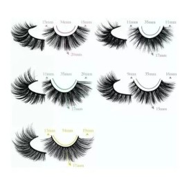 Pestañas Postizas 3D Faux Mink Beautybox Kit 20 Pares Fibra Sintética