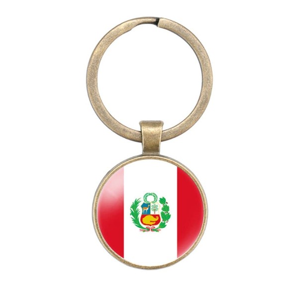 vmcoatdu Peru National Flag Restore Ancient Key Chain Keyring Gift