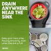 Gevoli Collapsible Colanders with Self-Draining Base for Edge of Sink,