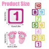 10 PCS Number Lattice Floor Sticker with Footprint Stickers,Funny Number