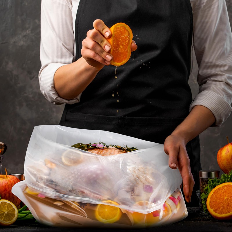 Brining Bag for Turkey Under 18lbs, 2 Pack, 21.6''x19.6'', Double