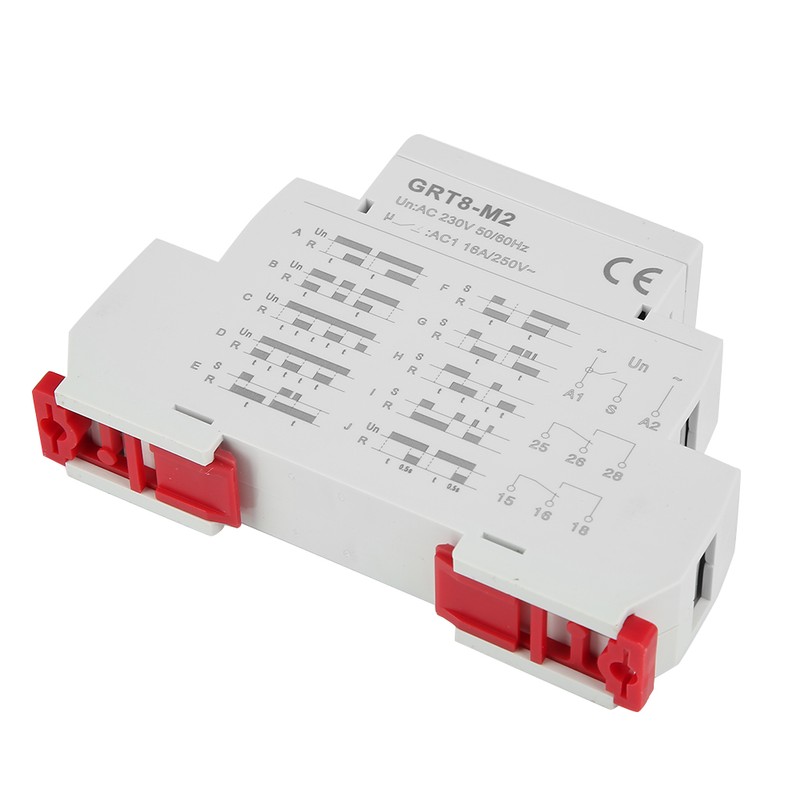 GRT8-M2 Multifunctional Delay Time Relay with 10 Functions DIN Rail