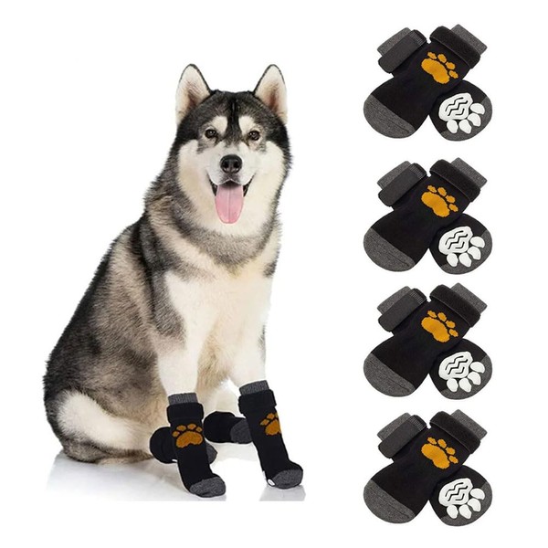 TOEECY Dog Shoes, Pack of 8, Paw Protection, Non-Slip Dog