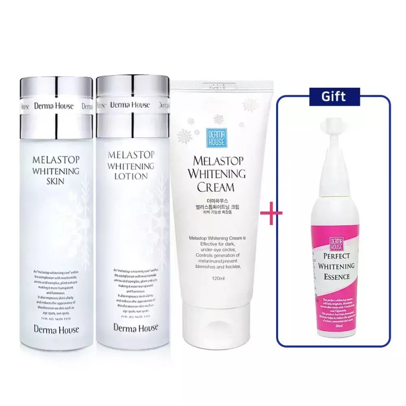 화이트닝 대용량3종(미백스킨+미백로션+대용량크림)+화이트닝 에센스 Whitening Large Size 3 Set (Whitening Toner