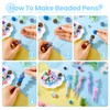 Beadthoven 5pcs Pearl Flower Beadable Pens, Fancy Glittery Beaded Pens