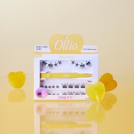 NMIXX Emix Limited Edition Photo Card Starter Kit with Exclusive Tweezer, Ollio Mix Pack, No Glue Required Partial False Eyelashes, 28 Bundle Set (OMP02J)