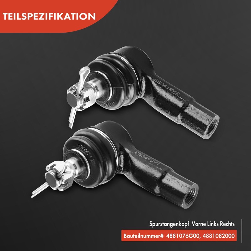 Frankberg 2 x Tie Rod End Front Axle Compatible with