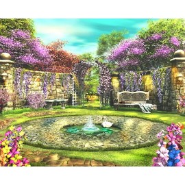 Ki Puzzles Rompecabezas Fuente Y Cisne Y Flor 1000 Pz Ki Puzzles Caplyn