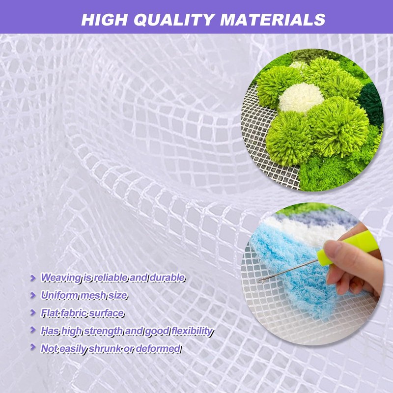 White Eye Mesh Sheet, 6 Pcs Flexible Cross Stitch Meshes