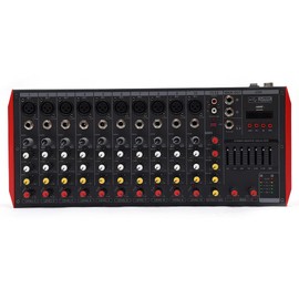 Professional Audio DJ Mixer Sound Board Console System,12 Channel 48V Phantom Power with Bluetooth USB MP3 Stereo live DJ Studio Streaming for for Professional and Beginners