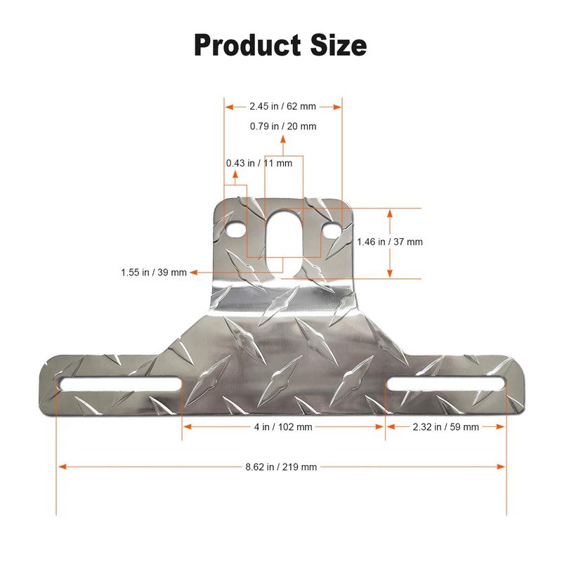 FBJTDQ Trailer License Plate Bracket Frames - 2 Packs Aluminum