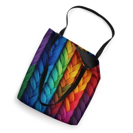 Rainbow Braided Knitted Yarn Tote Bag