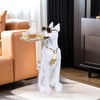 Resin Dog Side Table With Tray, Butler Statue Tissue Box,