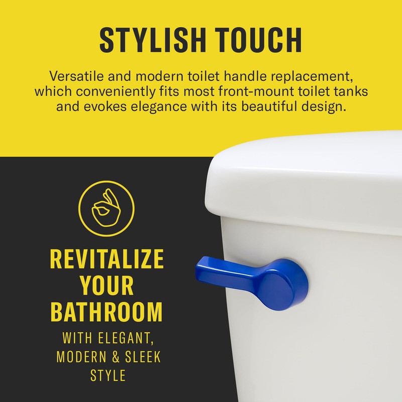 Qualihome Toilet Flusher Handle Replacement Kit - Universal Toilet Handle