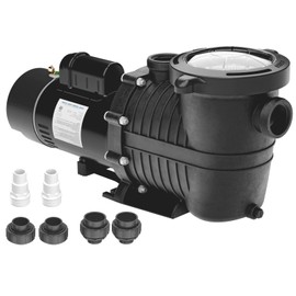 1.5 HP Pool Pump | Dual Voltage | 4500GPH Max Flow | 42FT Head Lift | DoE-Compliant | 1.25/1.5/2" Fittings | Pool Pump for Above Ground Pools and Inground Pools | 115V/230V AC 60HZ | Model J07501E