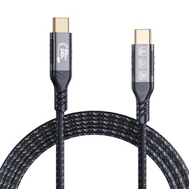 usb c kabel 240w 40gbps,Kabel c für Thunderbolt 4 2m,usb c kabel auf usb c datenkabel, 240W 48V/5A Schnellladekabel,8K @ 60Hz Videoübertragung Compatible,USB4 kable
