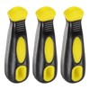 HARFINGTON 3pcs Rubber File Handle 4.21 Inch Round and Rectangular