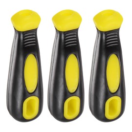 HARFINGTON 3pcs Rubber File Handle 4.21 Inch Round and Rectangular Hole Ergonomic Handles for 10" Metal Files