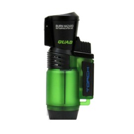 Cigar Boulevard Eagle Torch Quad Flame Green Torch Lighter Semi Transparent Tank