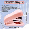 smilixin 2 PCS Mini Stapler with Staples,Small Stapler with Built-in