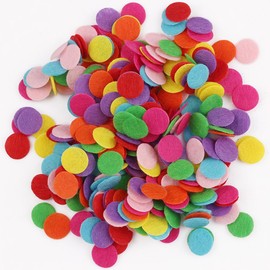 FONGKNOX 500Pcs Round Felt Circles 25mm Felt Craft Pads Replacement Refill Pads Colored Non-Woven Discs for DIY Sewing Handcraft Projects Craft Making Accessories Mixed Color