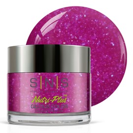 SNS Nail Dip Powder, Gelous Color Dipping Powder - Puddin' (Purple/Magenta, Shimmer) - Long-Lasting Dip Nail Color Lasts 14 Days - Low-Odor & No UV Lamp Required - 1 OZ
