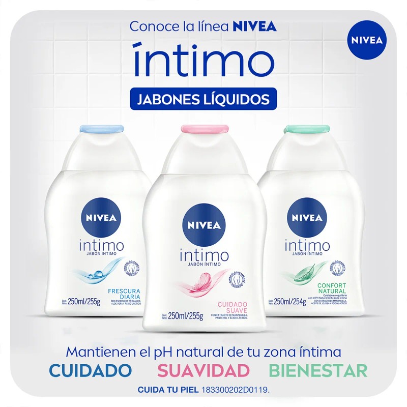 Jabón Íntimo Líquido Nivea Confort Natural 250ml
