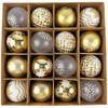 16 PCS Christmas Baubles for Christmas Tree Decorations 6CM Glitter