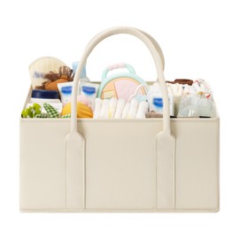 GRANNY SAYS Baby Diaper Caddy Organizer, Baby Bag for Diapers and Baby Wipes, Nurse Baskets for Changing Table, Car Organizer, Gift for Baby Shower, Newborn Essentials, Beige