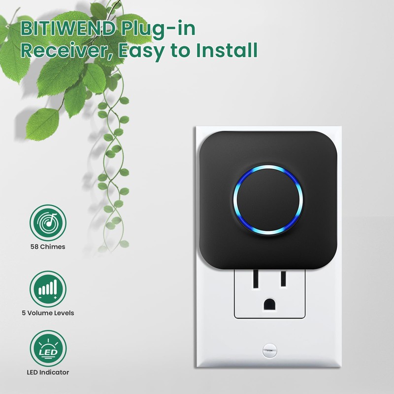 Wireless Driveway Alarm, Outdoor Weatherproof Motion Sensor & Detector with