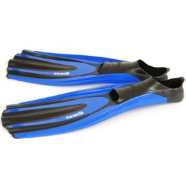 Mares Superchannel Full Foot Scuba Fins, Blue - 6.5-7.5