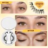 QUEWEL magnetische-Wimpern natürlicher Look, tragbare Magnet-Wimpern mit Applikator, verbesserte Wimpern-Magnetisch