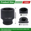 YTKavq 3/4" Drive 48mm Impact Socket，6-Point Standard Impact Sockets Made